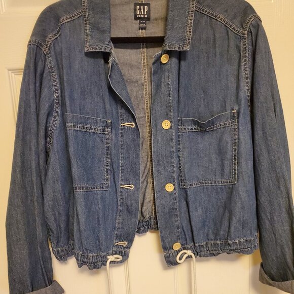 GAP Cropped Denim Jacket - Picture 1 of 6